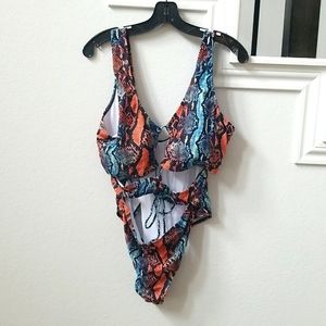 Snake skin design swimsuit